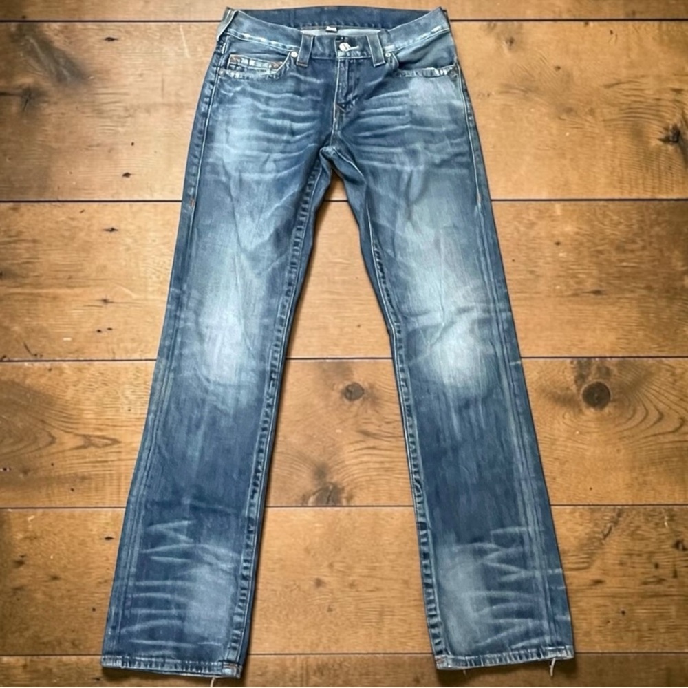True Religion World Tour Y2K Jeans Mens 30 Distressed Faded Whiskered Mexico